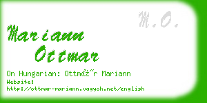 mariann ottmar business card